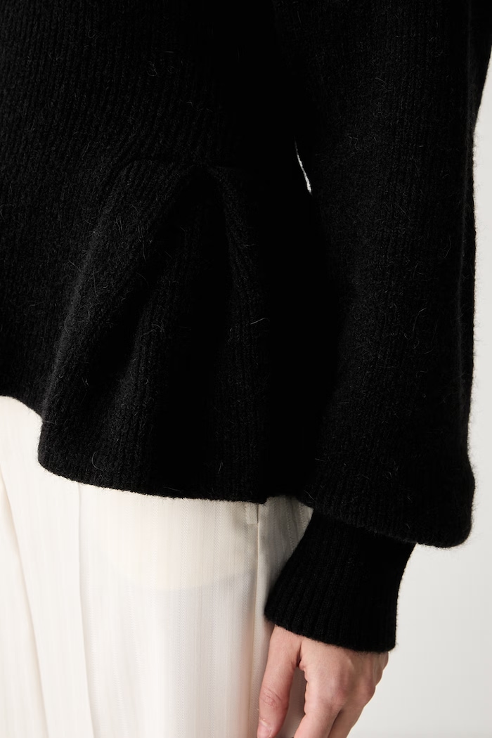 Rotate sweter damski z wełną 116871100 czarny