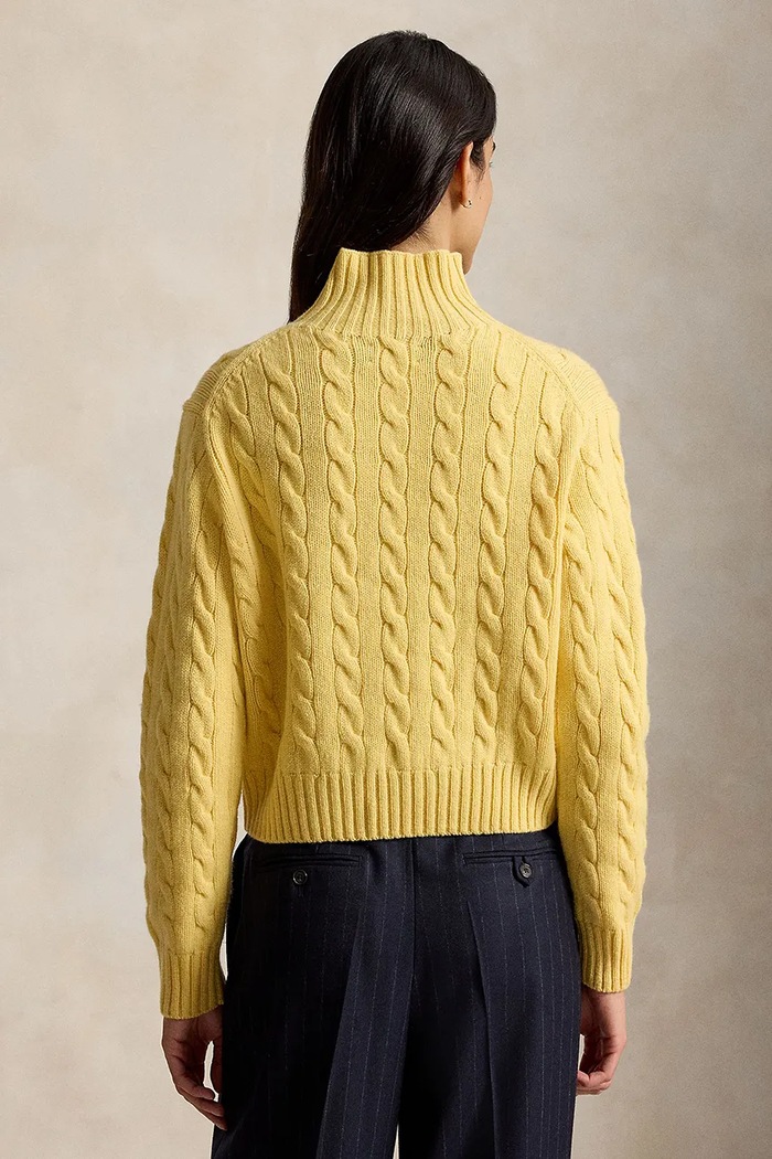 Polo Ralph Lauren sweter damski wełniany 211B17734 żółty AW26