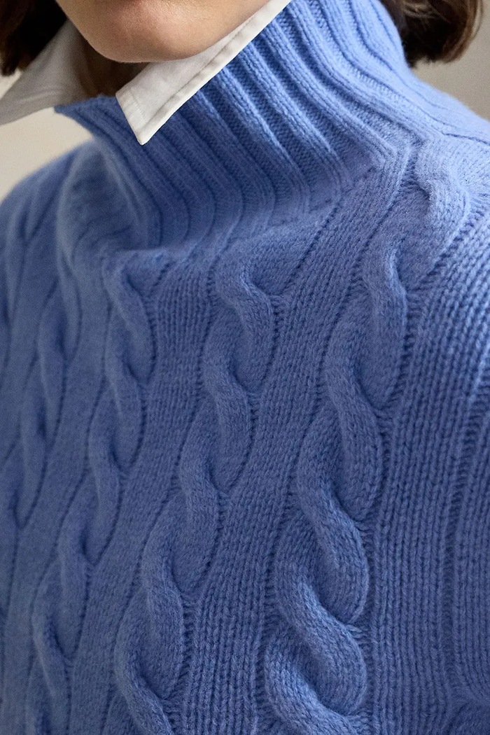 Polo Ralph Lauren sweter damski wełniany niebieski 211B17734