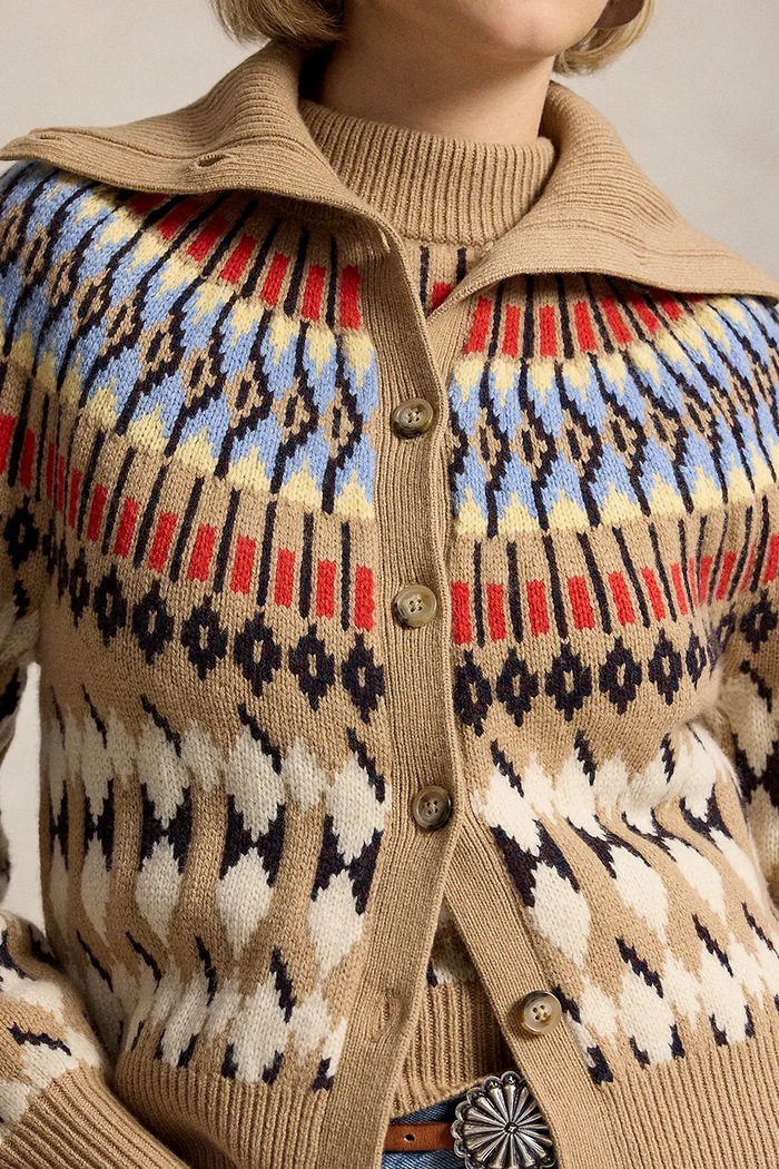 Kardigan damski wełniany Polo Ralph Lauren multicolor 211B17730