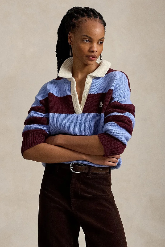 Polo Ralph Lauren sweter damski z wełną niebieski 211B17752