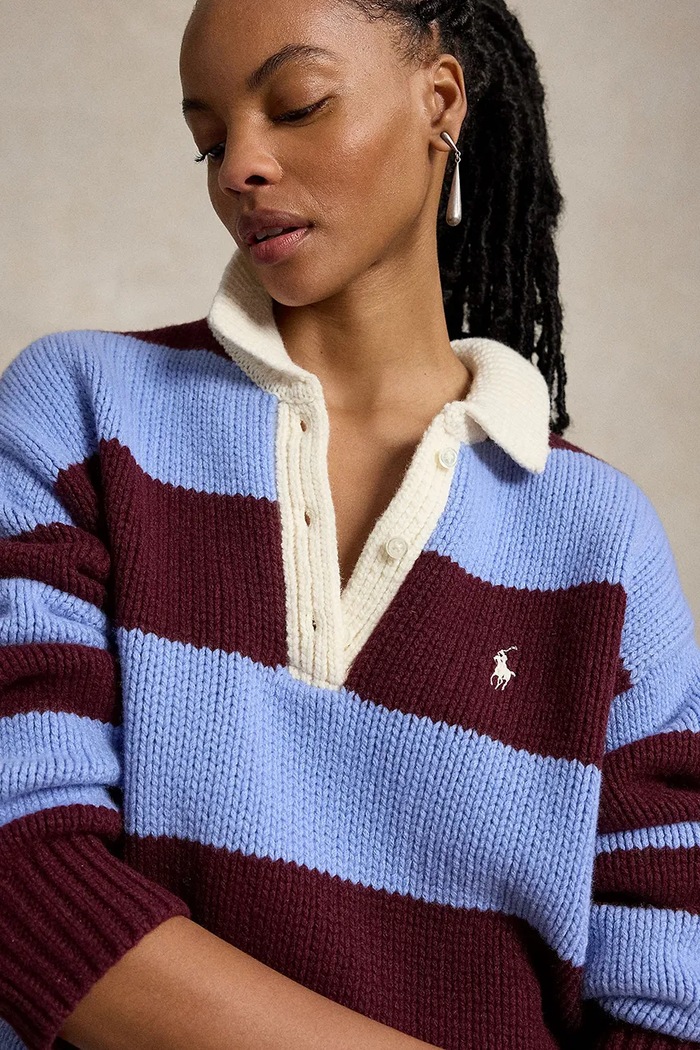 Polo Ralph Lauren sweter damski z wełną niebieski 211B17752