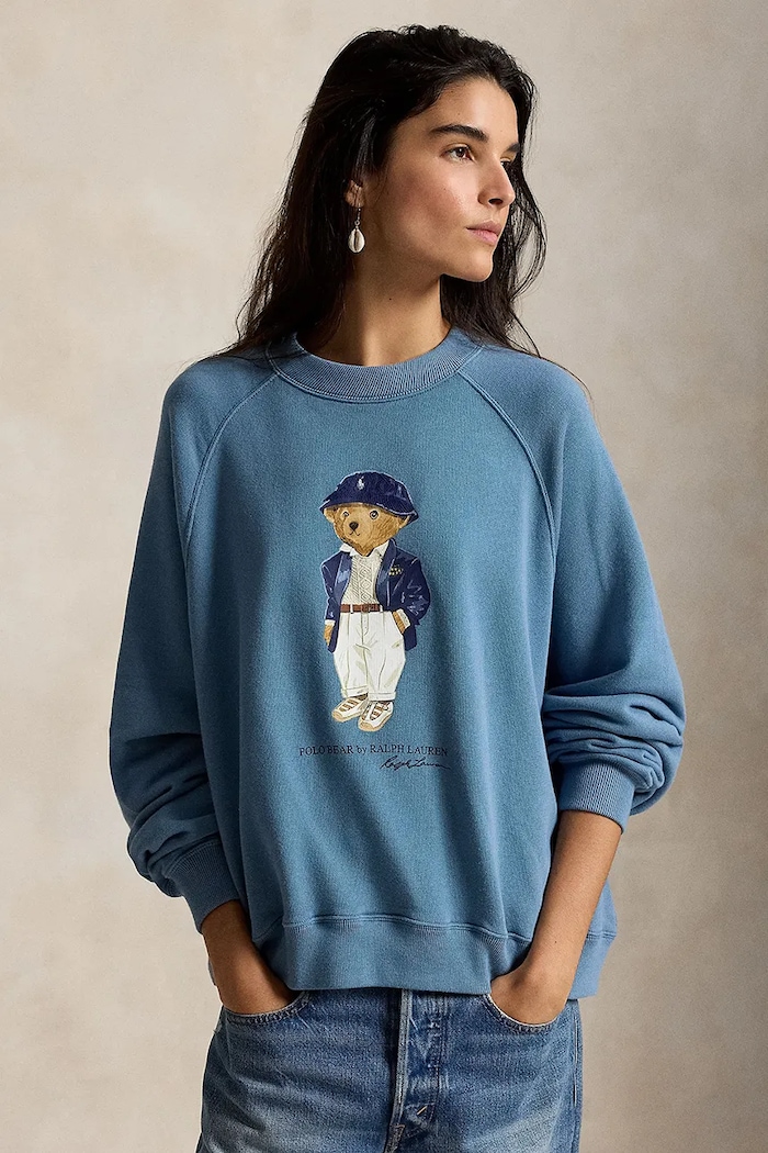 Polo Ralph Lauren sweter damski z bawełną niebieski 211B17778