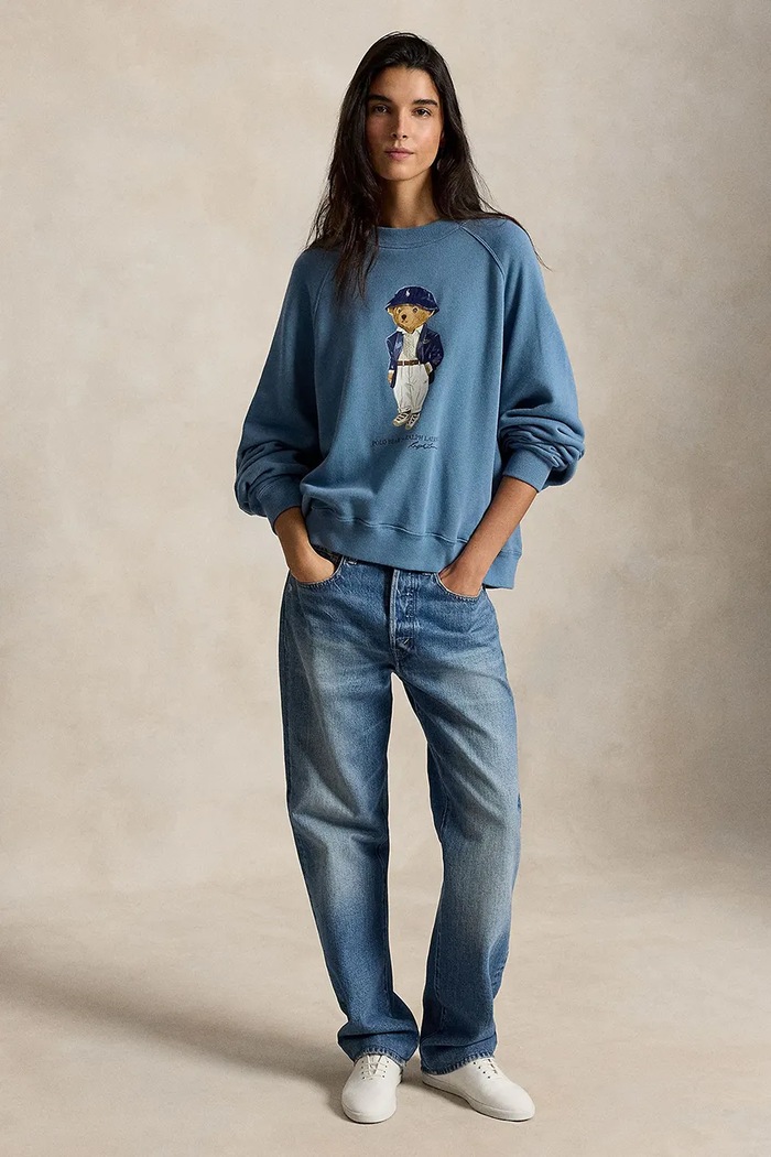 Odzież Polo Ralph Lauren sweter damski z bawełną 211B17778 niebieski