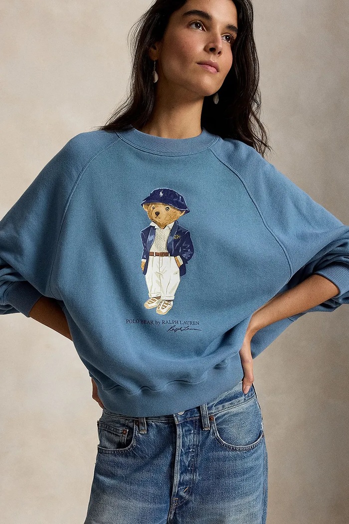 Polo Ralph Lauren sweter damski z bawełną 211B17778 niebieski
