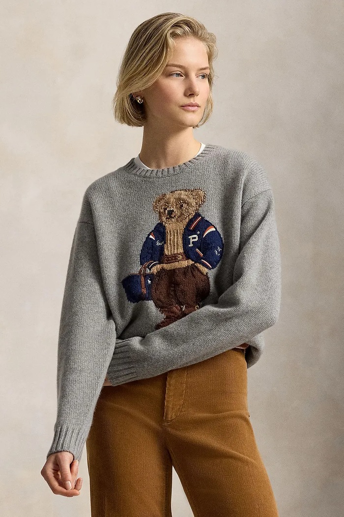 Polo Ralph Lauren Sweter damski wełniany szary 211B17771