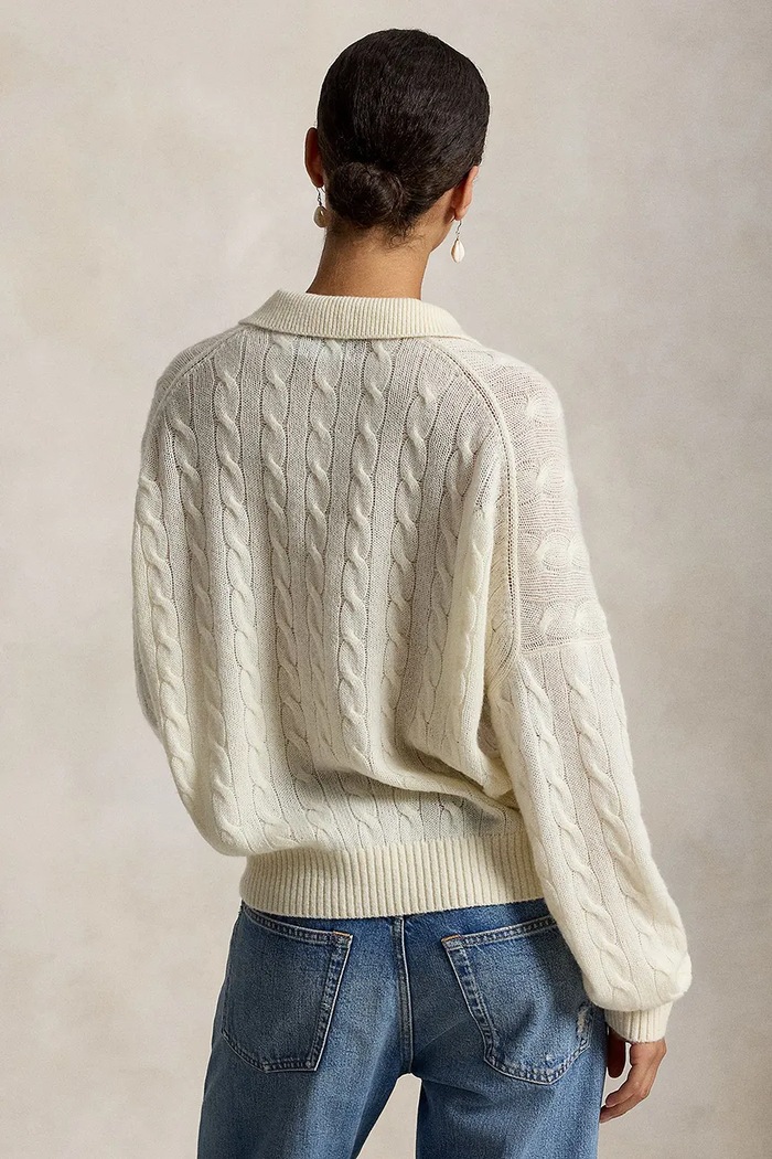 Polo Ralph Lauren πουλόβερ γυναικείο μάλλινο 211B17767 μπεζ AW26