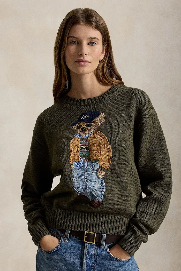 Polo Ralph Lauren sweter damski bawełniany zielony 211B17762