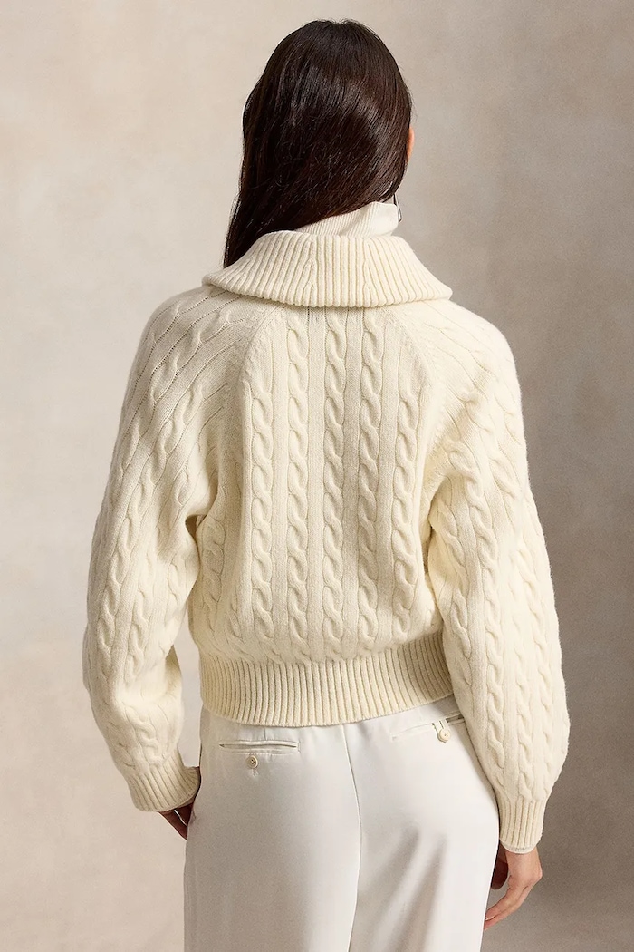 Polo Ralph Lauren Kardigan damski wełniany 211B17757 beżowy AW26