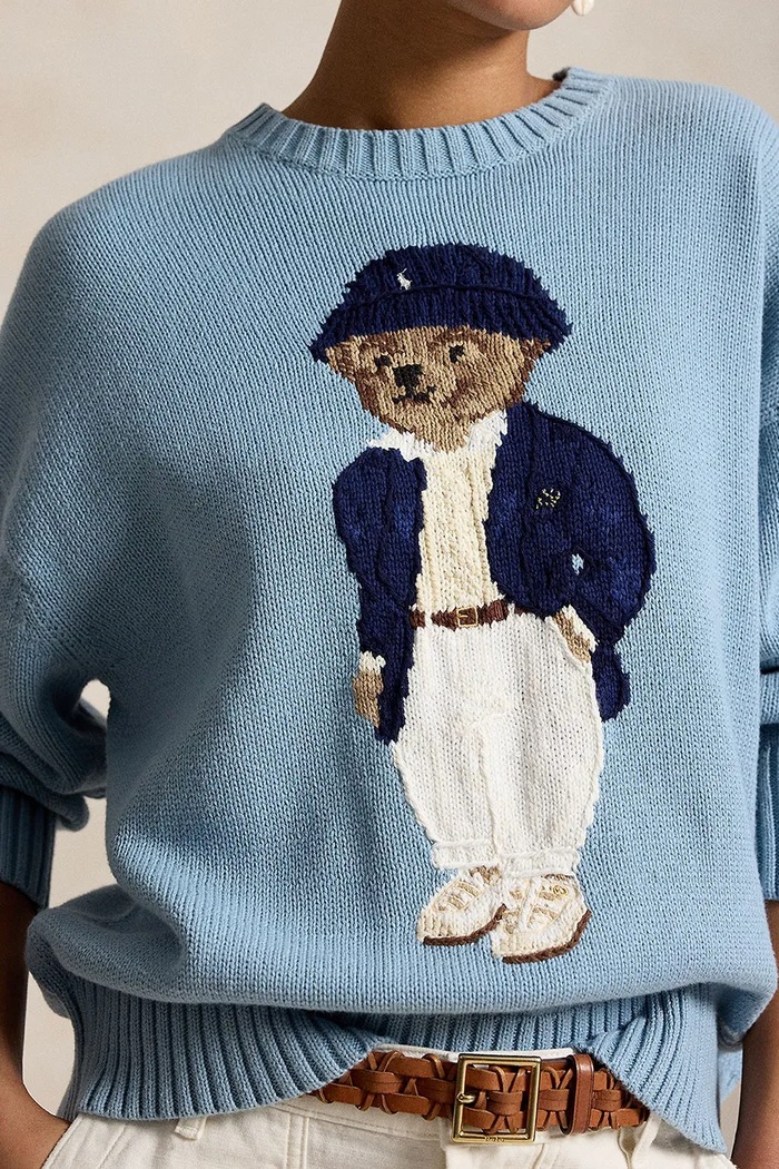 Polo Ralph Lauren sweter damski bawełniany niebieski 211B17743