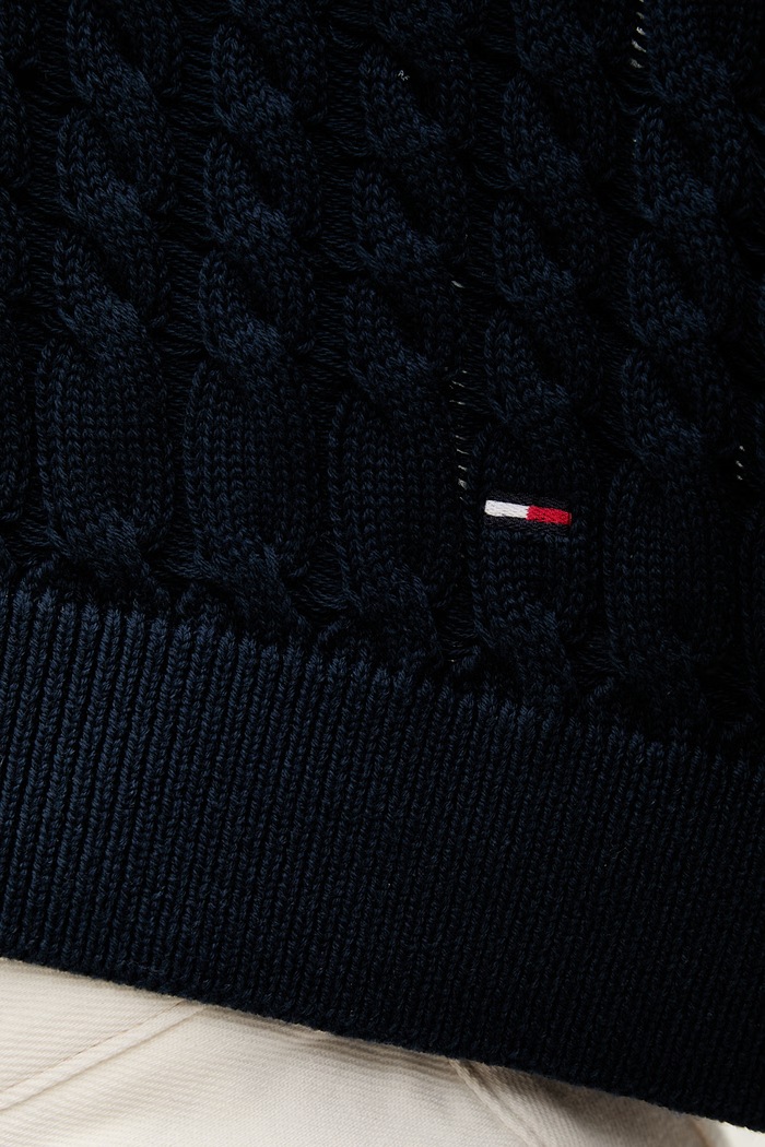 Tommy Jeans kamizelka damska bawełniana DW0DW22927 granatowy