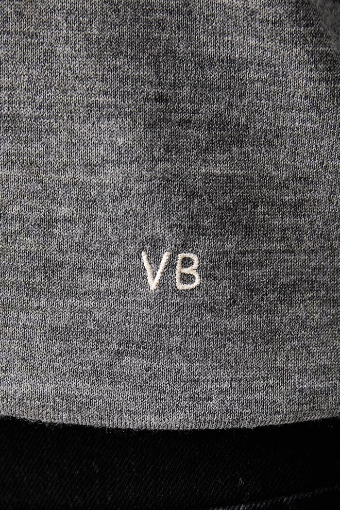 Victoria Beckham sweter damski z wełną merino Austen 1124KJU005225A szary