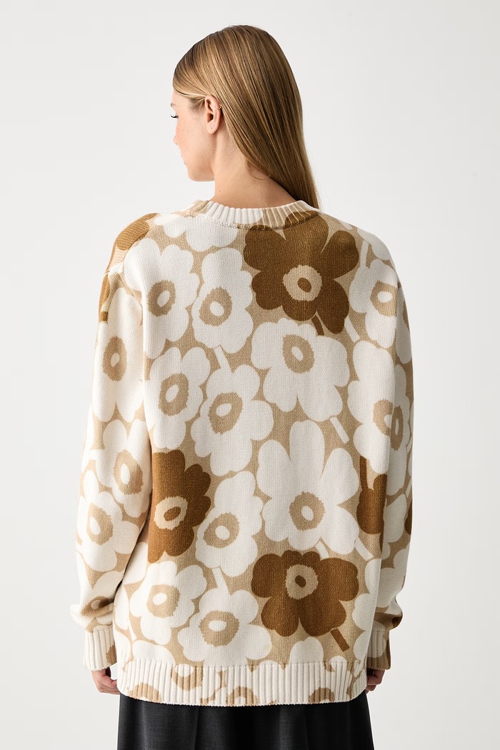 Oblačila Marimekko Pulover ženski bombažen 096089 bež