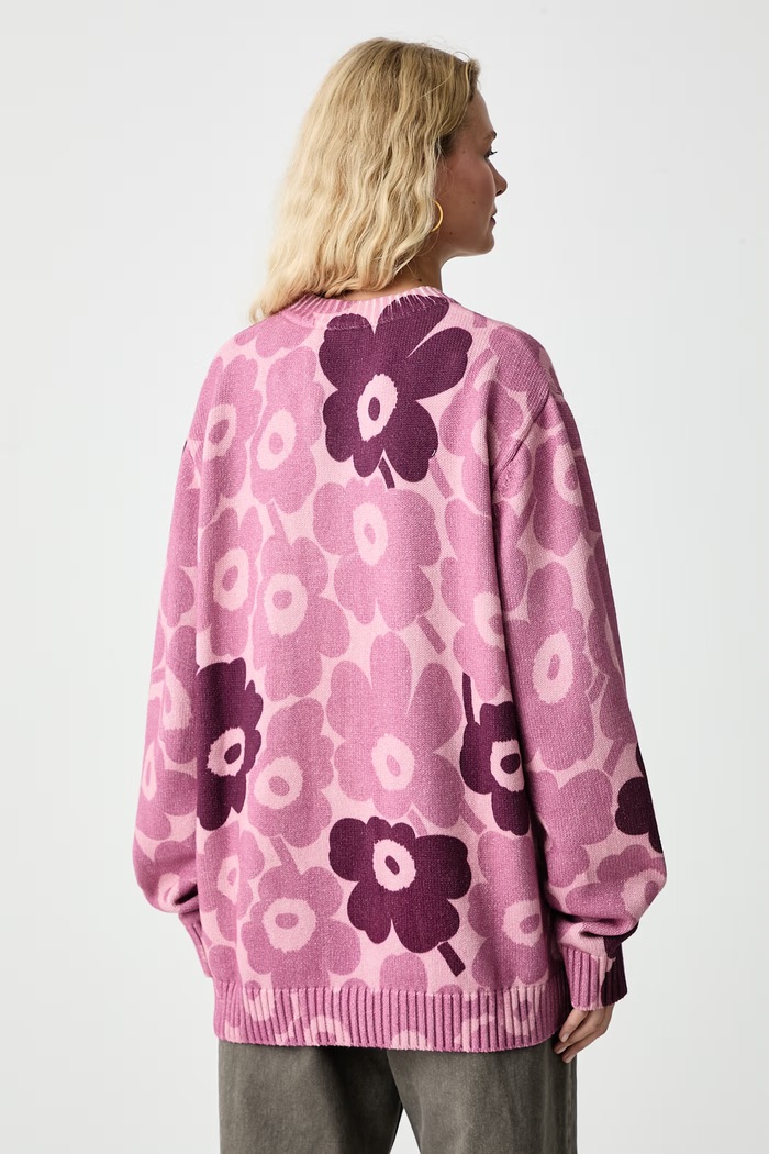 Odzież Marimekko Sweter damski bawełniany 096089 różowy