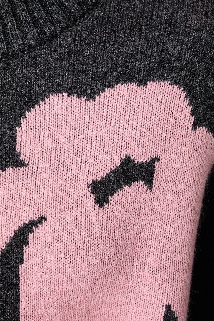 Sweter damski z wełną Marimekko szary 096084