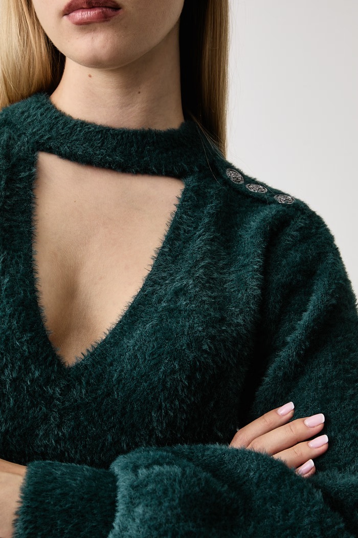 Pulover za žene JAYCEE Guess W6BR74.Z1761 zelena