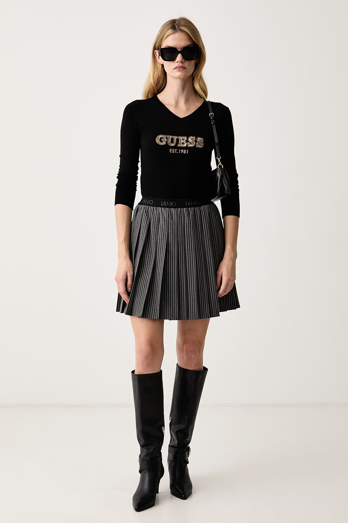 Guess Пуловер дамски с вискоза HANNAH W6BR55.Z1456 черен AW26
