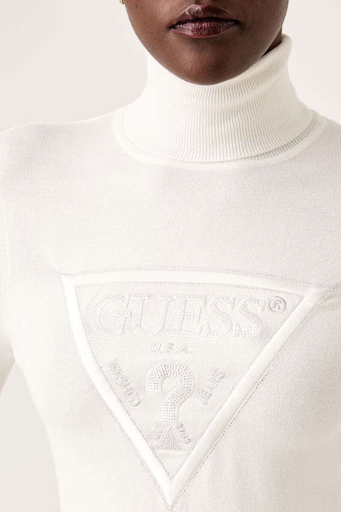 Maglione da donna con viscosa HALLIE Guess beige W6BR54.Z1455