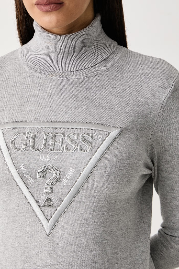 Sweter damski z wiskozą HALLIE Guess W6BR54.Z1455 szary