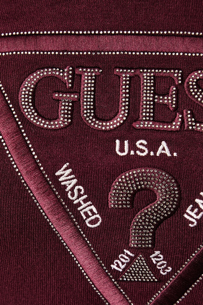 Sweter damski z wiskozą HALLIE Guess bordowy W6BR54.Z1455