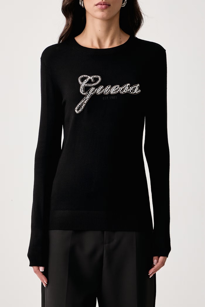 Sweter damski z wiskozą GEORGIA Guess W6BR53.Z1454 czarny