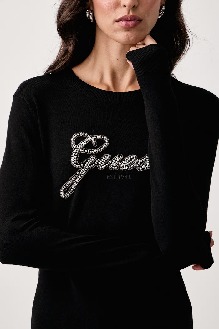Sweter damski z wiskozą GEORGIA Guess czarny W6BR53.Z1454