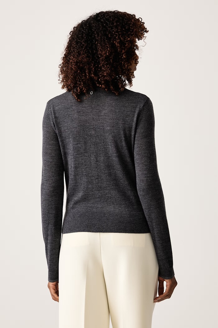 Odjeća Guess Kardigan za žene od merino vune PRISCILLA W6BR32.Z1425 siva
