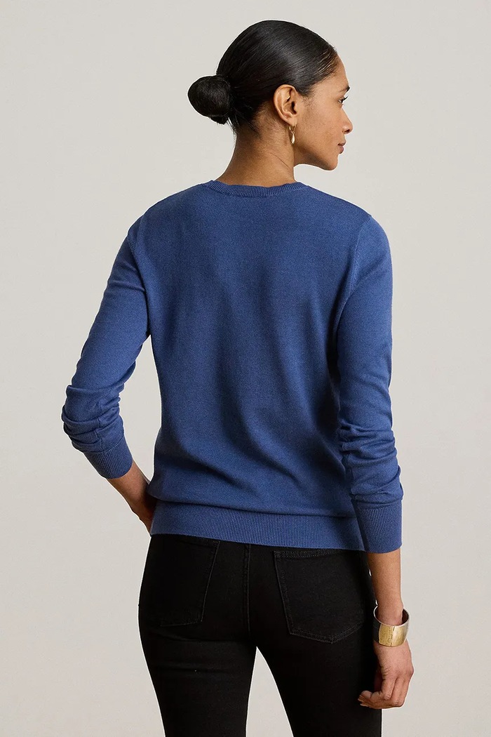 Lauren Ralph Lauren sweter damski z modalem 200B22252 niebieski AW26
