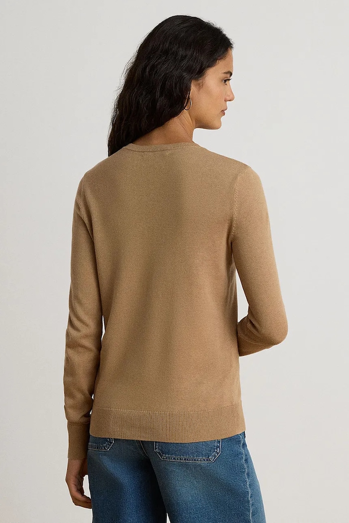 Lauren Ralph Lauren Sweter damski z modalem 200B22252 brązowy AW26