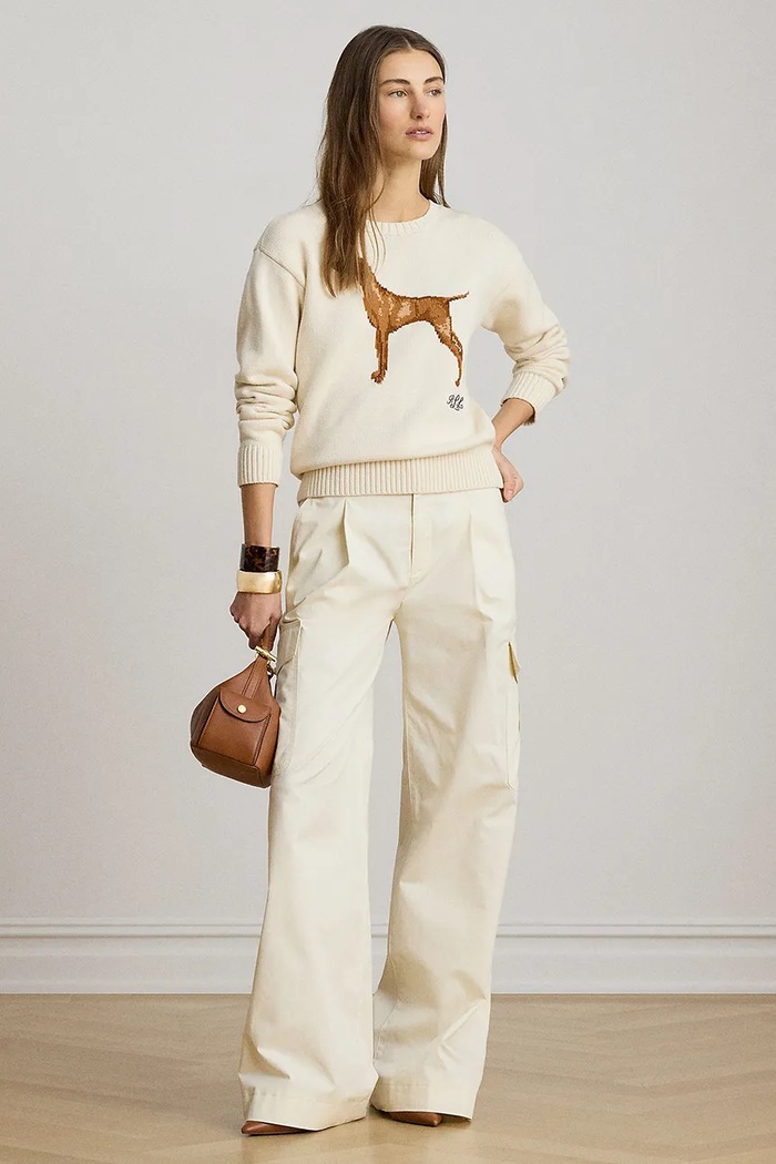 Odzież Lauren Ralph Lauren sweter damski bawełniany 200P14120 beżowy