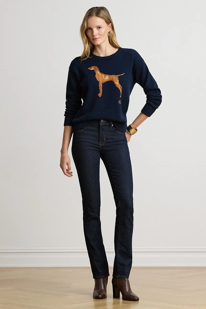 Lauren Ralph Lauren Sweter damski bawełniany granatowy 200P14120
