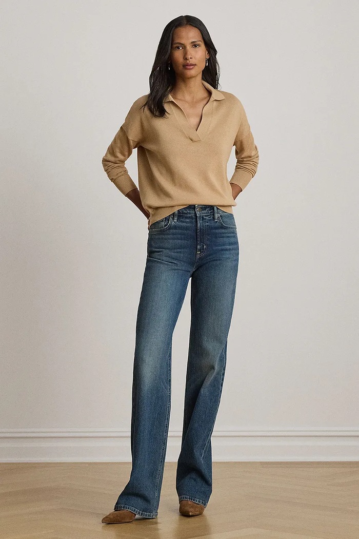 Odzież Lauren Ralph Lauren sweter damski z bawełną 200P14056 beżowy
