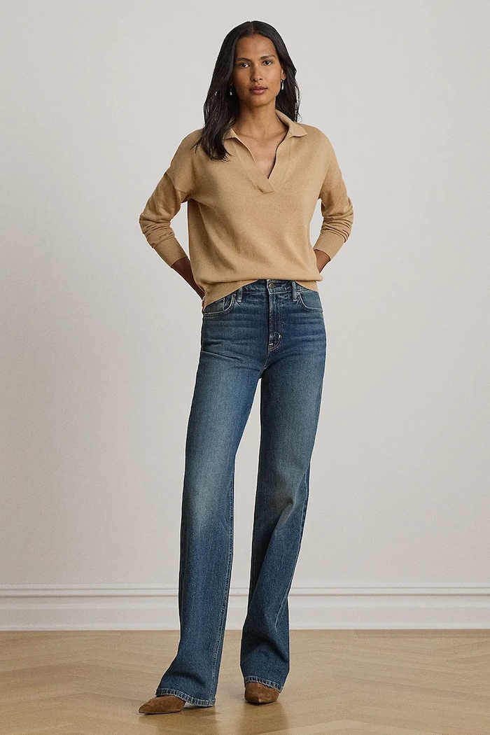 Odzież Lauren Ralph Lauren sweter damski z bawełną 200P14056 beżowy