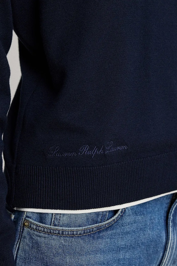 Lauren Ralph Lauren πουλόβερ γυναικείο με βαμβάκι σκούρο μπλε 200P14056