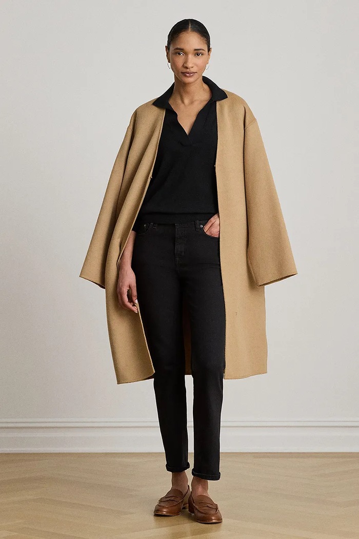 Ρούχα Lauren Ralph Lauren πουλόβερ γυναικείο με βαμβάκι 200P14056 μαύρο