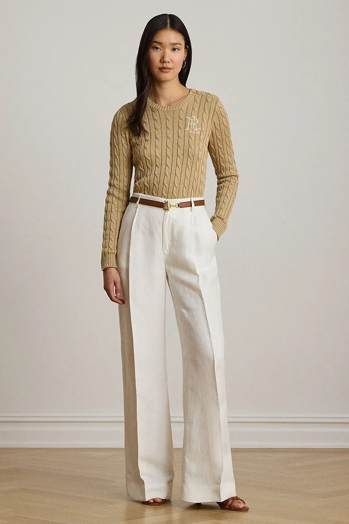 Odzież Lauren Ralph Lauren sweter damski z bawełną 200P14039 beżowy