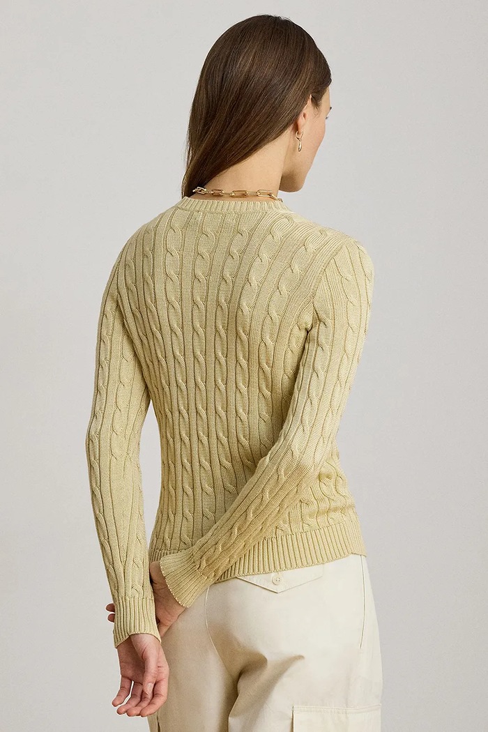 Lauren Ralph Lauren ζακέτα γυναικεία με βαμβάκι 200P14040 κίτρινο AW26