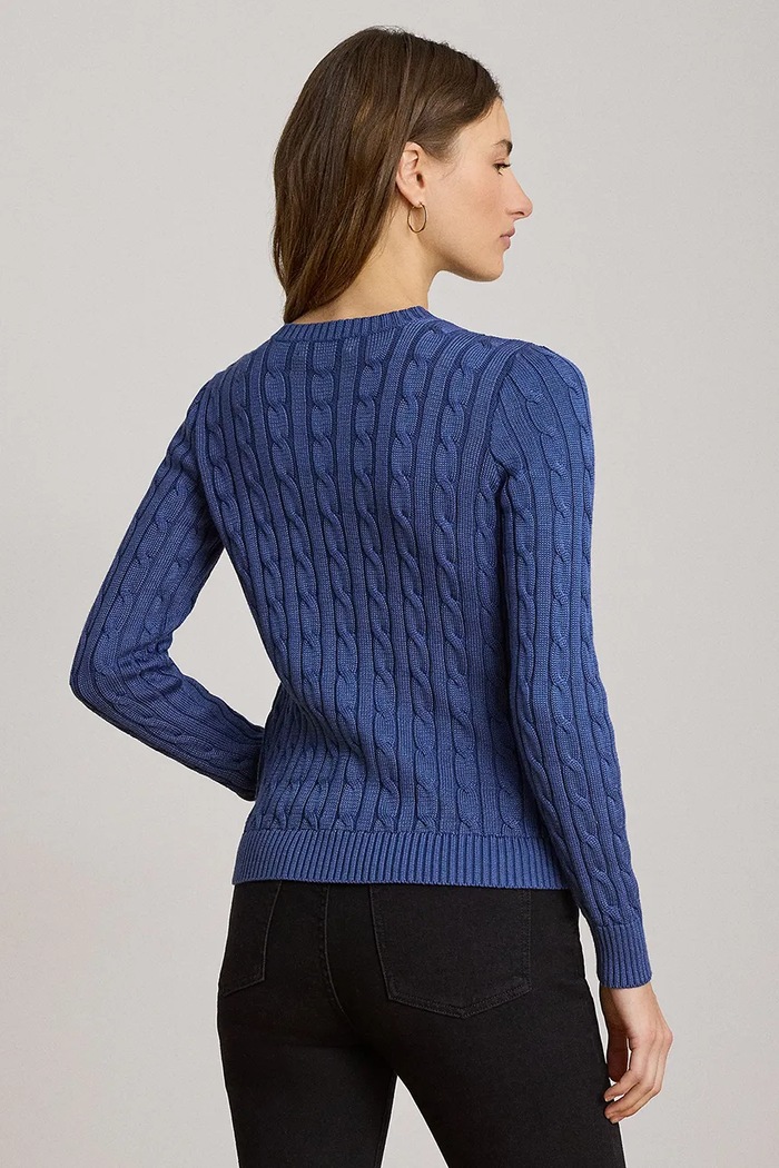 Lauren Ralph Lauren kardigan damski z bawełną 200P14040 niebieski AW26