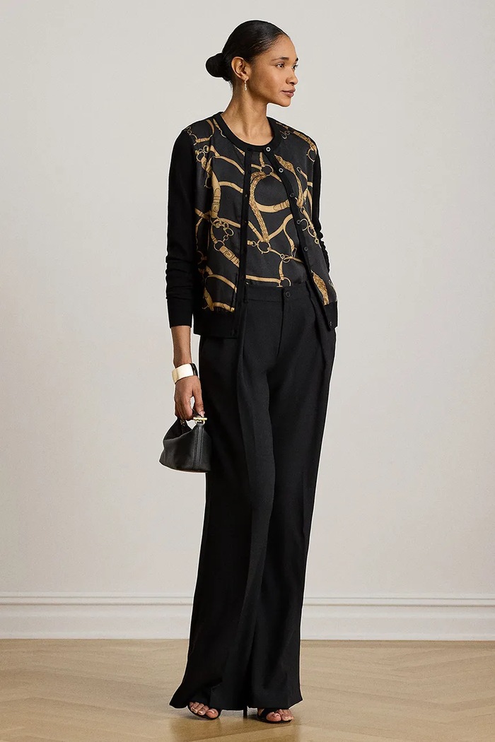 Odzież Lauren Ralph Lauren kardigan damski 200P13977 czarny
