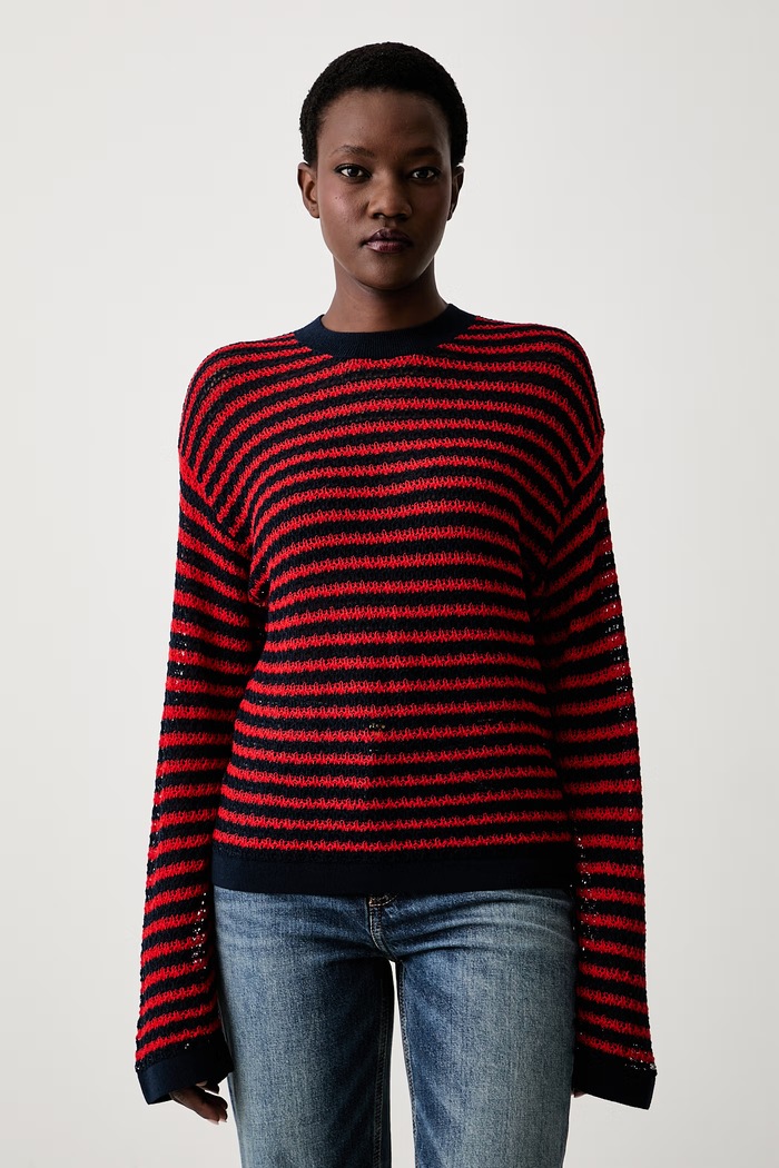 Tommy Hilfiger sweter damski z bawełną czerwony WW0WW50992