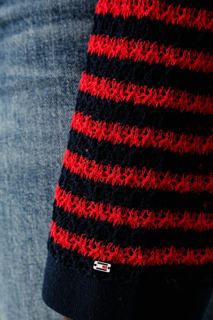 Tommy Hilfiger sweter damski z bawełną WW0WW50992 czerwony