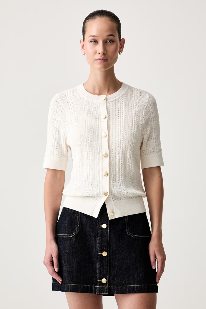 Tommy Hilfiger kardigan dámský s bavlnou béžová WW0WW50070