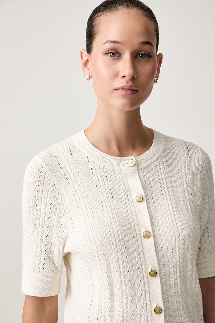 Tommy Hilfiger kardigan dámský s bavlnou béžová WW0WW50070