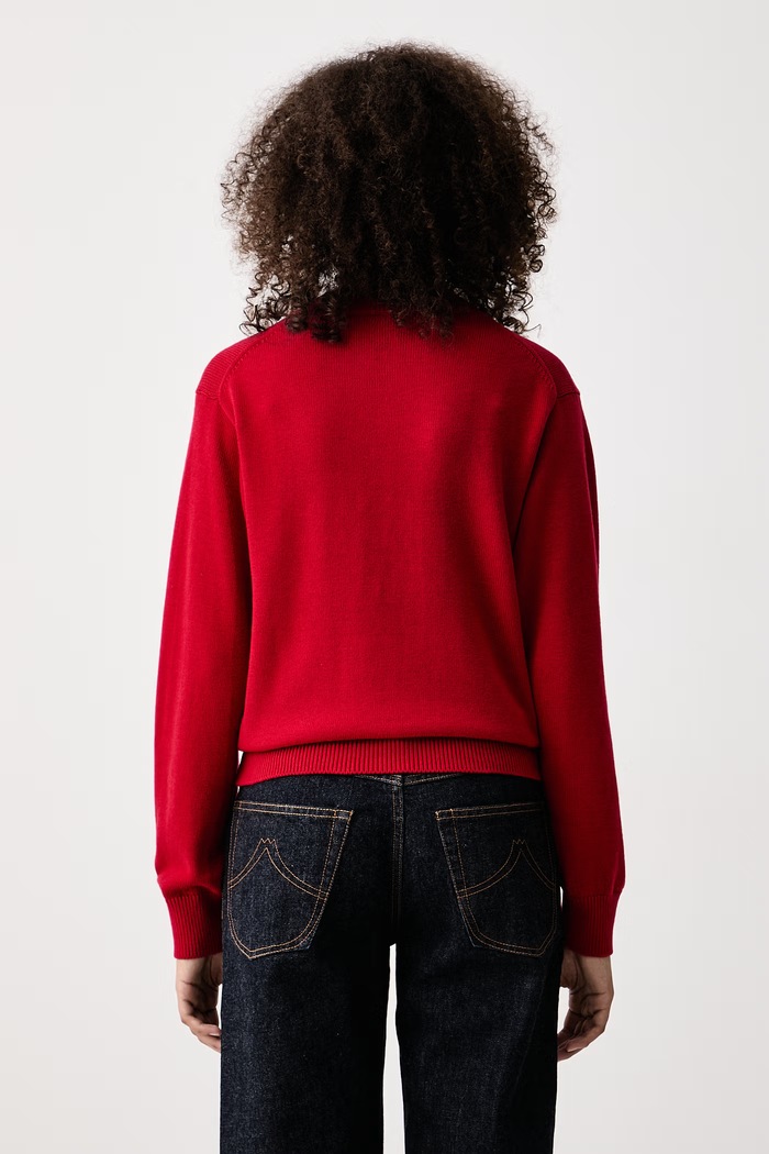 Odzież Kenzo Sweter damski z wełną FG62PU7713FN czerwony
