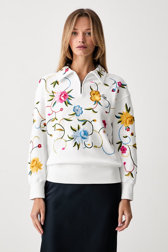 Kenzo bluza damska bawełniana biały FG62SW5504MJ