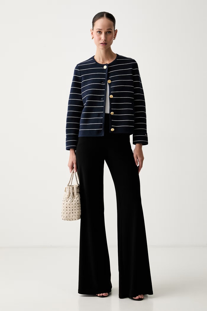 Tommy Hilfiger kardigan za žene od pamuka WW0WW50088 mornarsko plava AW26