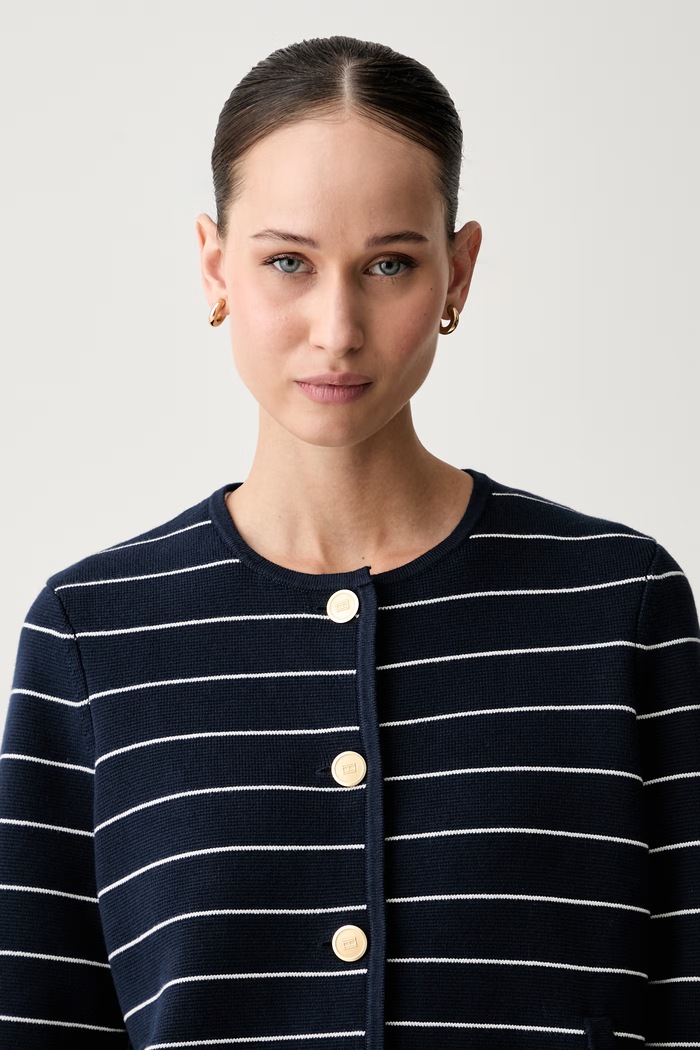 Tommy Hilfiger kardigan za žene od pamuka mornarsko plava WW0WW50088