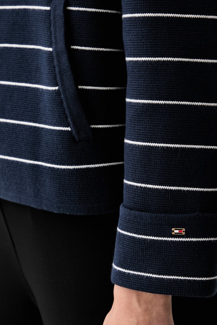 Tommy Hilfiger kardigan za žene od pamuka WW0WW50088 mornarsko plava