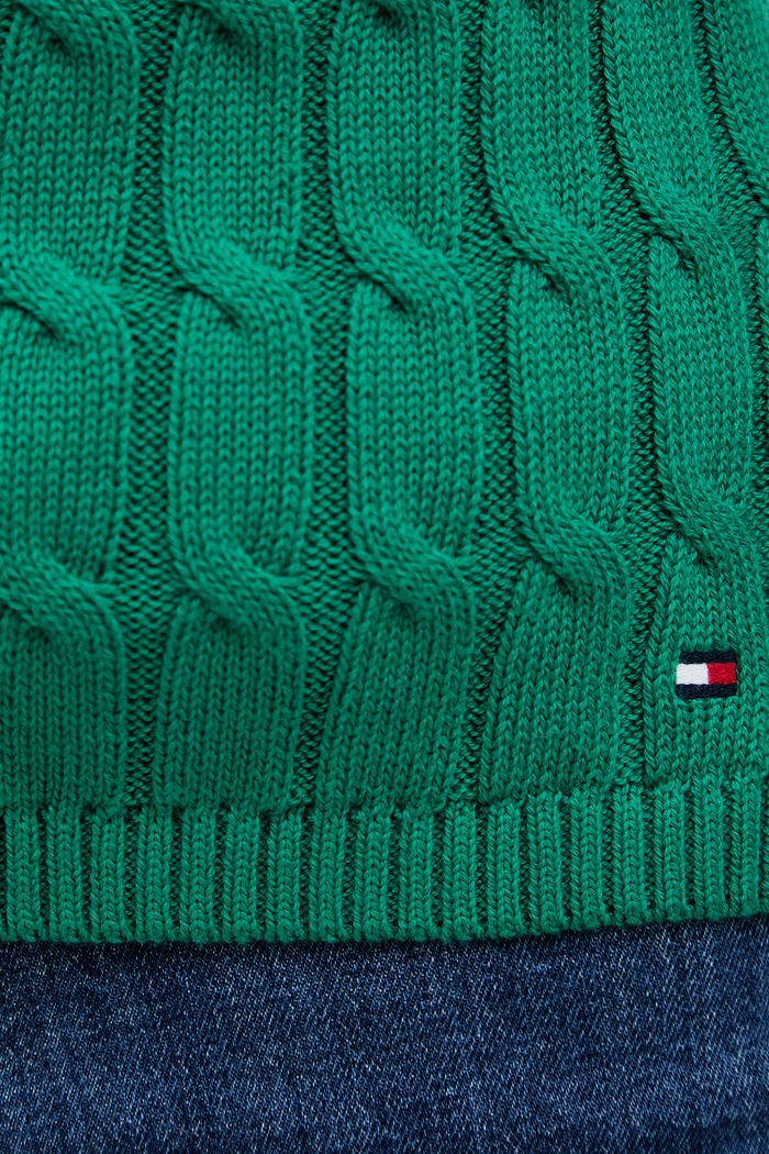 Tommy Hilfiger kamizelka damska bawełniana WW0WW50075 zielony