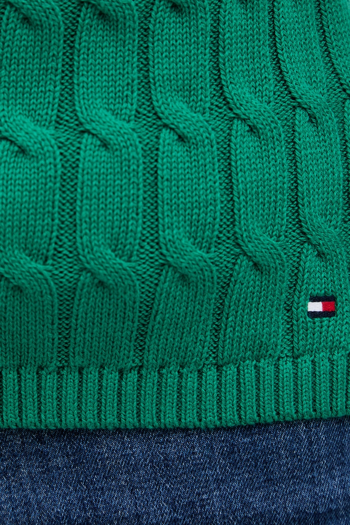 Tommy Hilfiger kamizelka damska bawełniana WW0WW50075 zielony